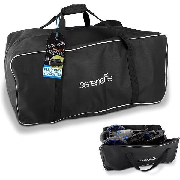 Portable Golf Trolley Bag - Heavy-duty Extra Large Storage Bag, Serenelife, Mfr#: SLGZBGA